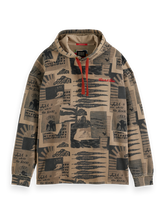 SCOTCH AND SODA Loose-Fit Overdyed All Over Printed Hoodie - Gravity NYC